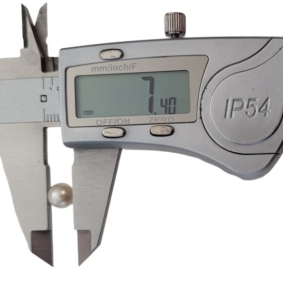 14K Yellow Gold Genuine Pearl Screw Back Earrings E921 - Picture 9 of 11